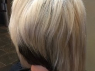 AFTER hair extensions - back view