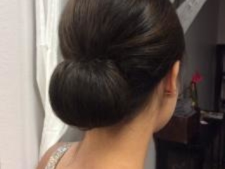 Prom updo. Bun for formal occasion. Special occasion hair style by Noel Strang.