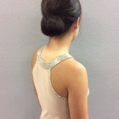 Prom updo. Bun for formal occasion. Special occasion hair style by Noel Strang.